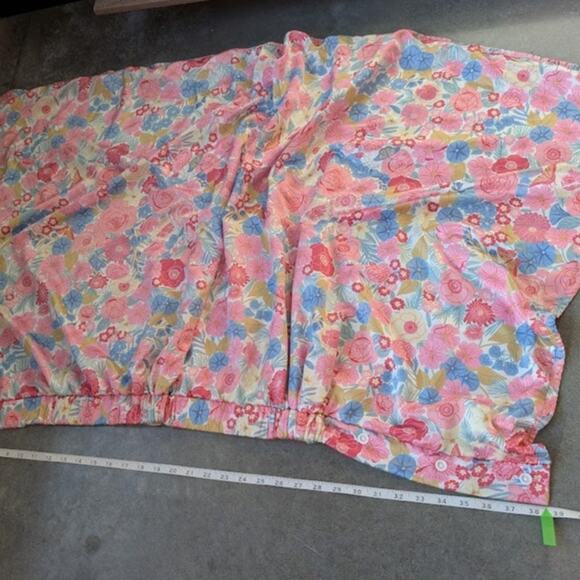 Mersea Anthropologie Bath Wrap Beach Towel Floral Emily Taylor Beachy Spa Pink - Picture 5 of 11